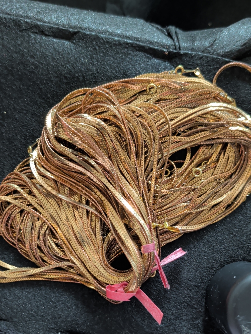 50 Rose Gold Tone Unisex Multi-Strand Rope Chain Necklace